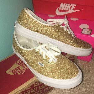 Gold Glitter vans